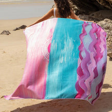 Load image into Gallery viewer, Sunset in the bay sand free beach towel (160x160cm)
