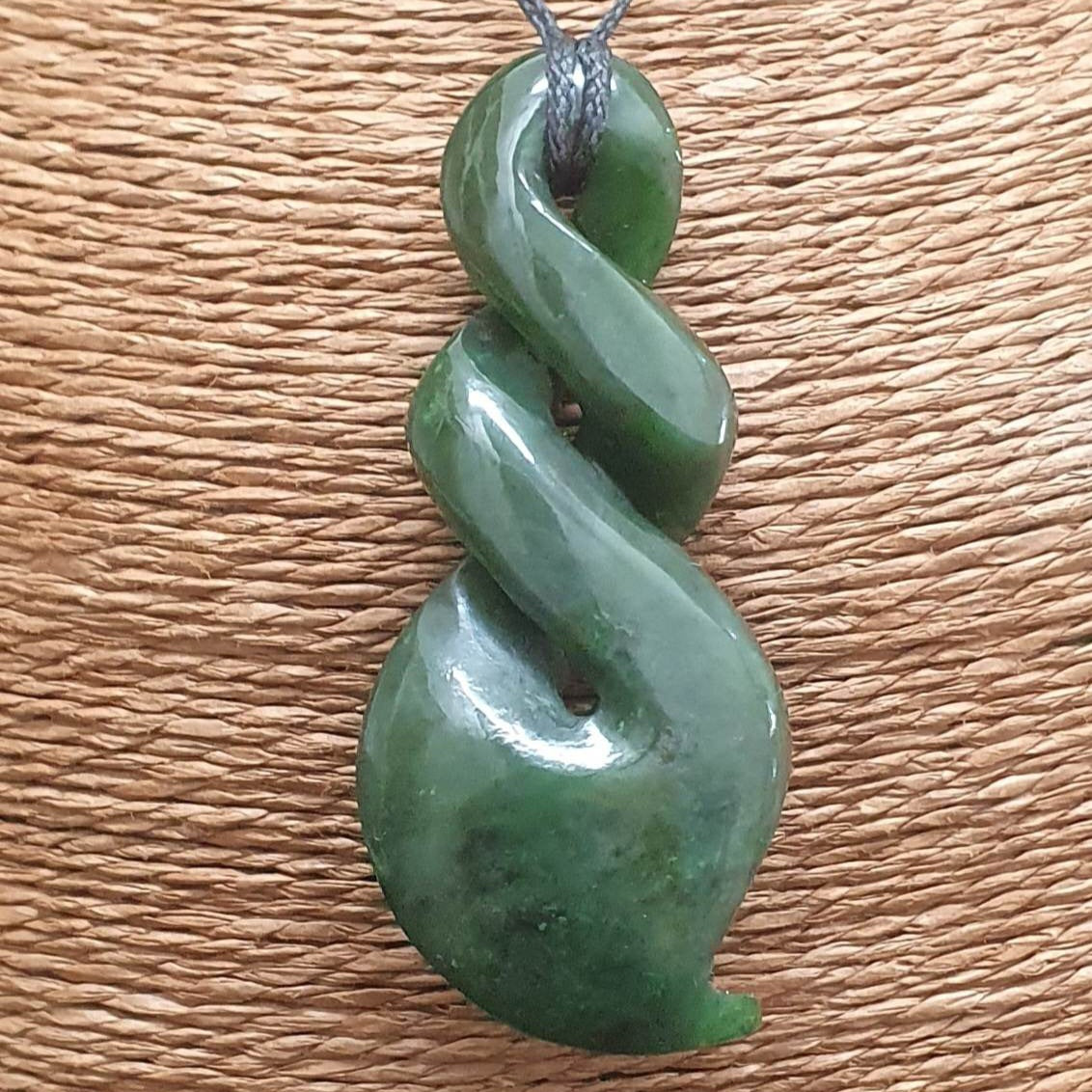 40mm Genuine Canadian Jade Maori-Inspired Koru Pendant