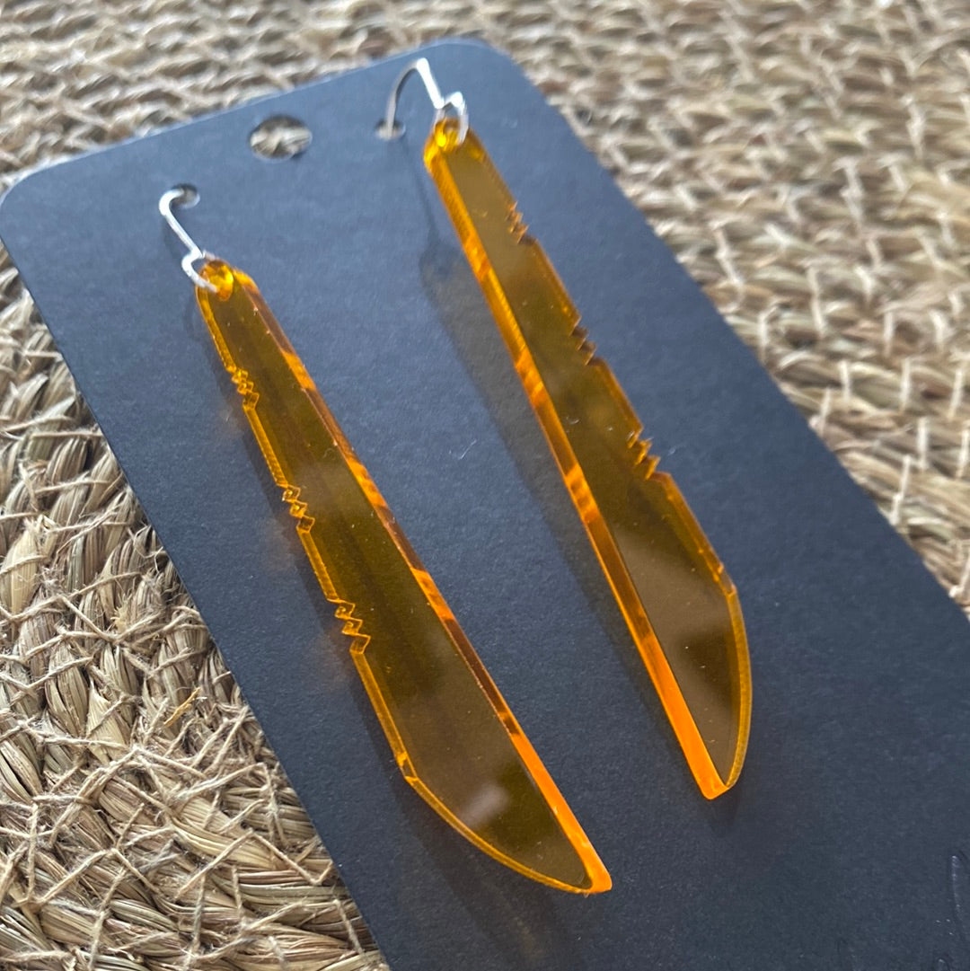 Nichola Earrings - Toki /  Orange Clear