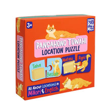 Load image into Gallery viewer, Te Reo Māori Locations Cat Matching Puzzle 20pc
