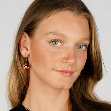 Load image into Gallery viewer, &quot;Raise The Flag&quot; Aboriginal Flag Hoop Earrings
