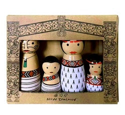 Peg Doll Māori Whānau 4pc