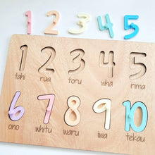 Load image into Gallery viewer, Puzzle - Numbers 1-10 in Māori - Pastels
