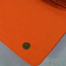 Load image into Gallery viewer, Jo Luping - Harakeke Weave Orange On Red Red Ecofelt Backpack
