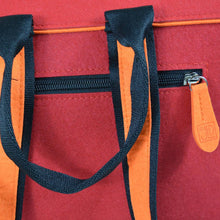 Load image into Gallery viewer, Jo Luping - Harakeke Weave Orange On Red Red Ecofelt Backpack
