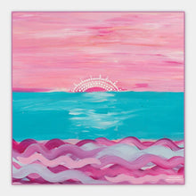 Load image into Gallery viewer, Sunset in the bay sand free beach towel (160x160cm)
