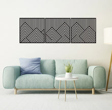 Load image into Gallery viewer, Geometric Mountain Wall Art Trio
